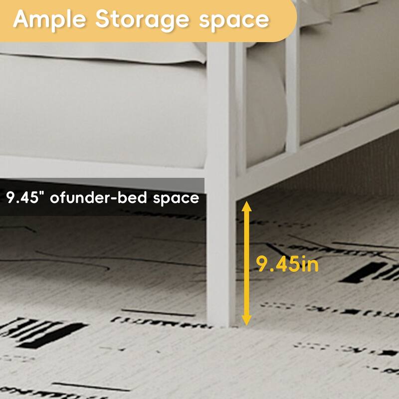 Multi-Functional Metal Bunk Bed, No Box Spring Needed, Bunk Bed Frame for Aldults Dorm Bedroom Guest Room