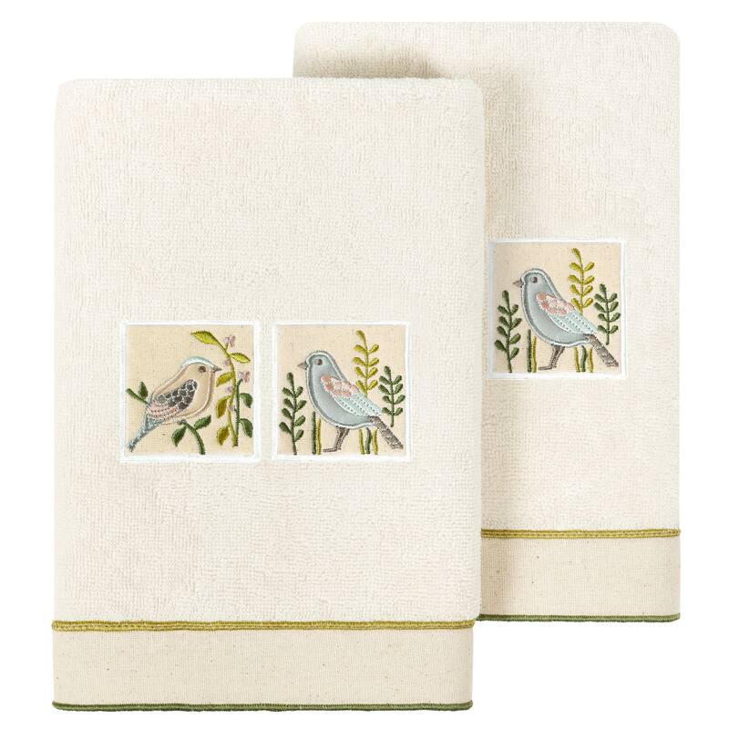Authentic Hotel and Spa Turkish Cotton Belinda 2PC Hand Towel Set - Beige