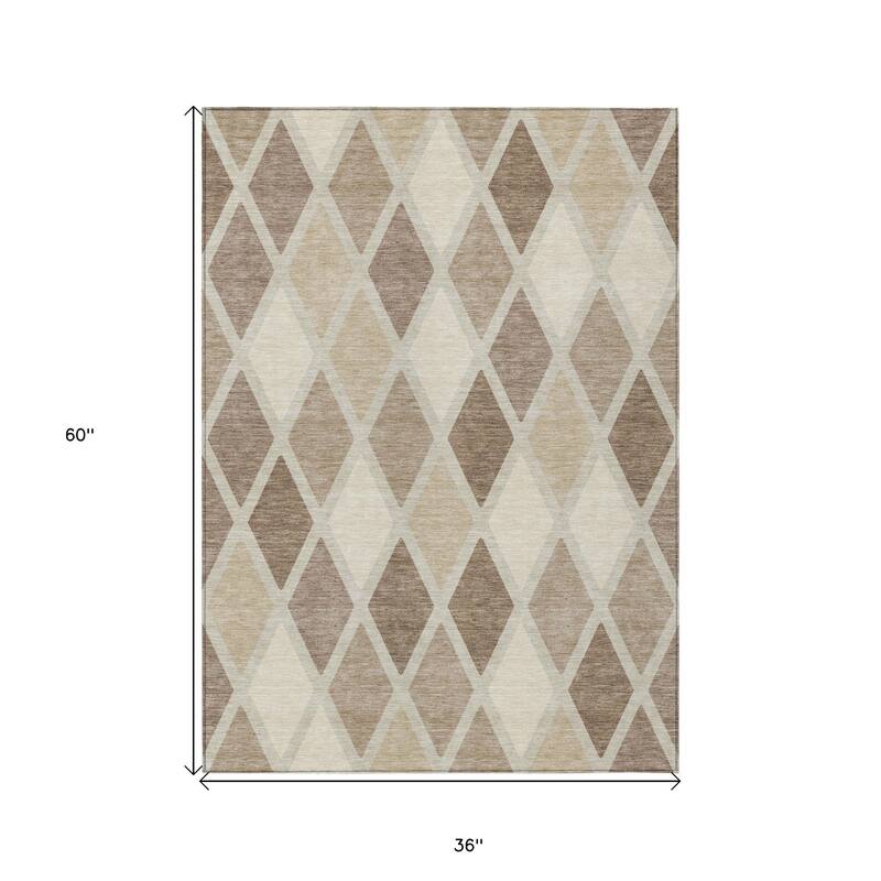 HomeRoots Geometric Transitional Rectangle Outdoor Rug