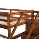 preview thumbnail 13 of 13, Wood Bunk Bed with Twin Trundle and 3 Storage Stairs, Walnut