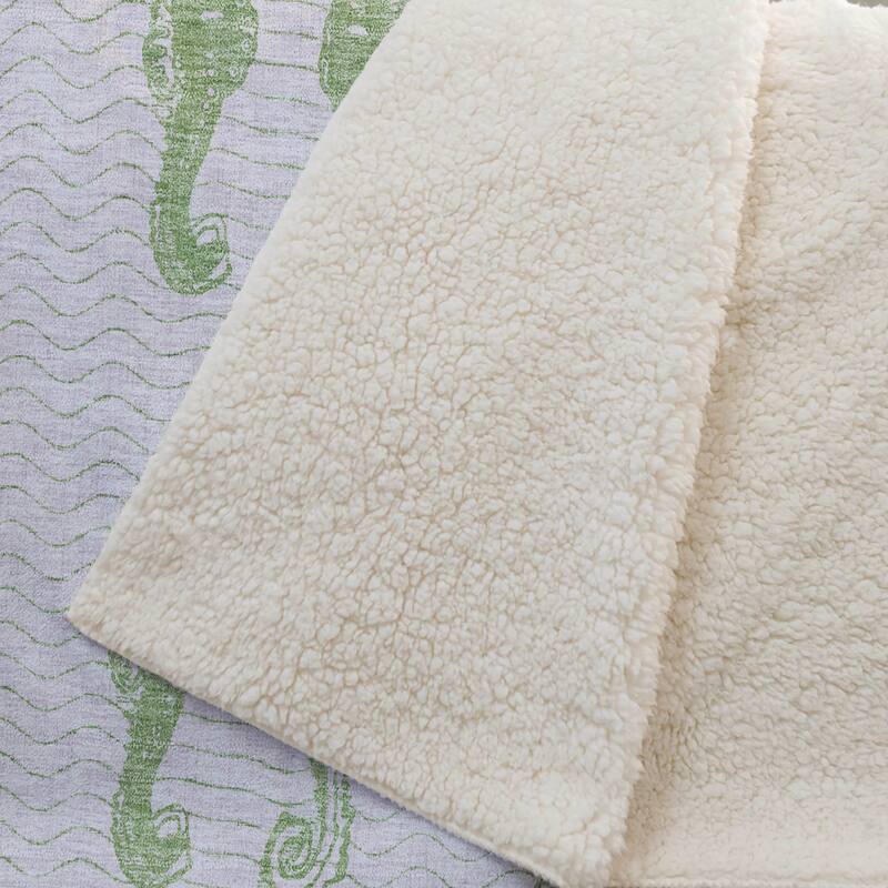 Premium Machine Washable ASB194 Sea Horse Sherpa Throw Blanket
