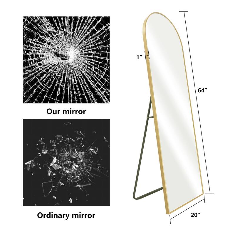 Aluminum Metal Frame Full-Length Floor Mirror