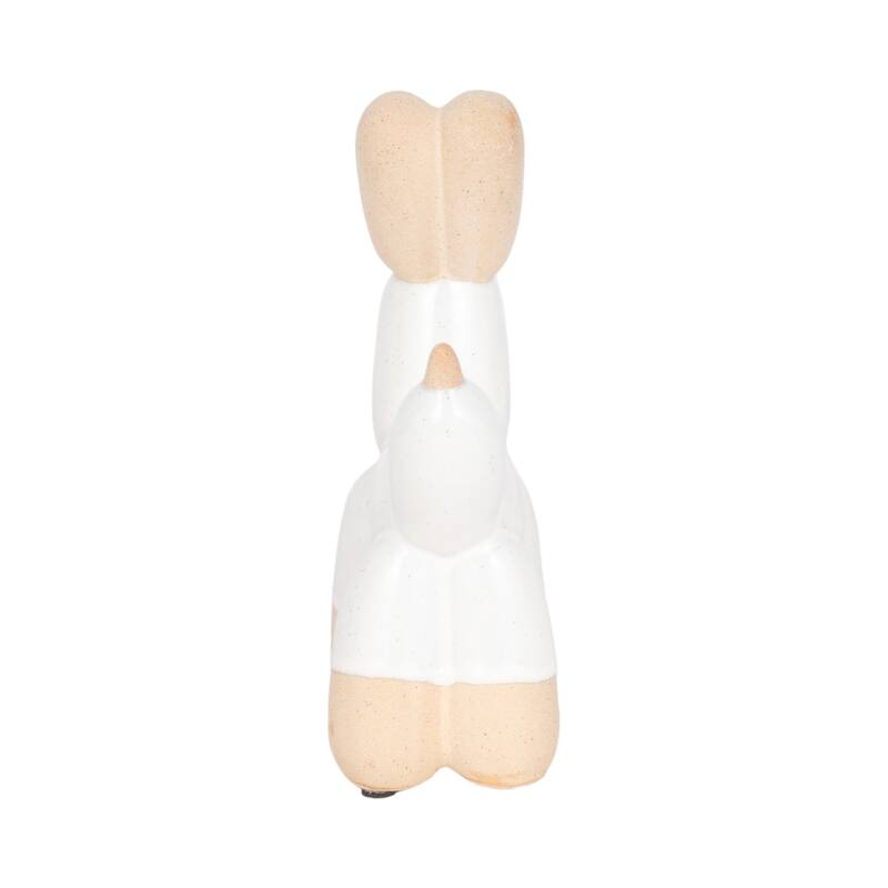 Sagebrook Home Ceramic Balloon Dog Figurine - Modern Decorative Accent Sculpture