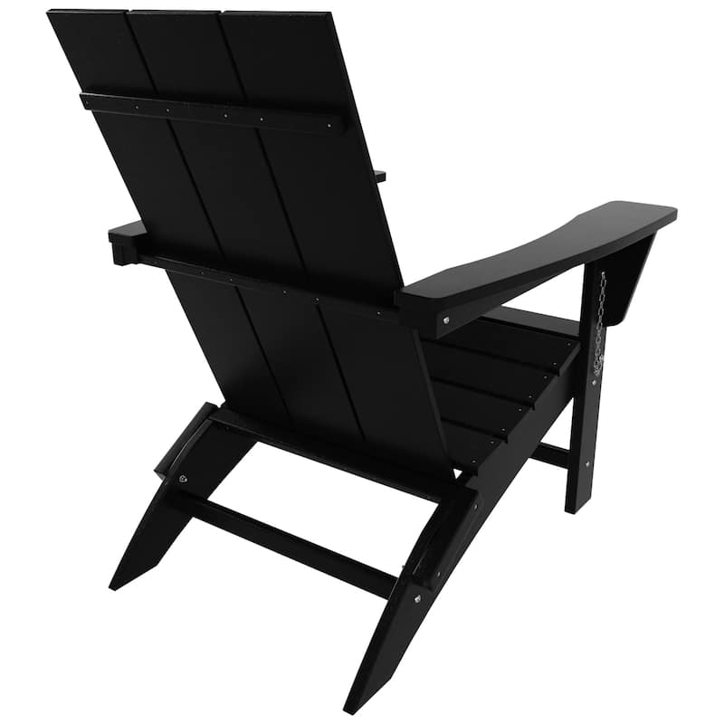 Shoreside Modern Eco-Friendly All Weather Commercial-Residential Folding Adirondack Chair