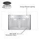 preview thumbnail 9 of 10, Cosmo Wall Mount Range Hood in Stainless Steel with Glass Hood, Permanent Filters