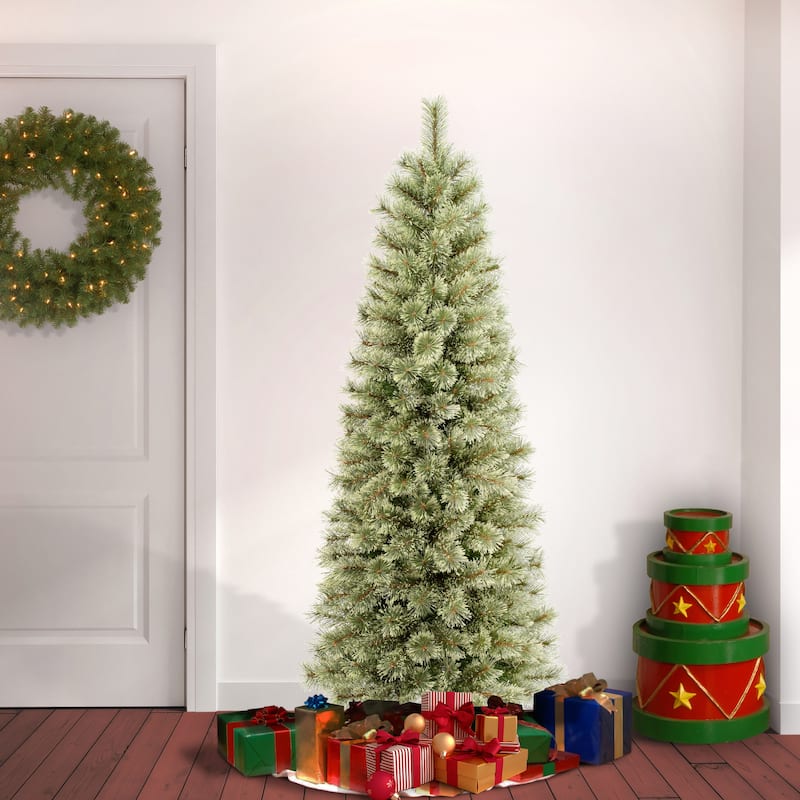 National Tree Company 6 ft. Artificial Arcadia Pine Slim Christmas Hinged Tree - 6 Foot