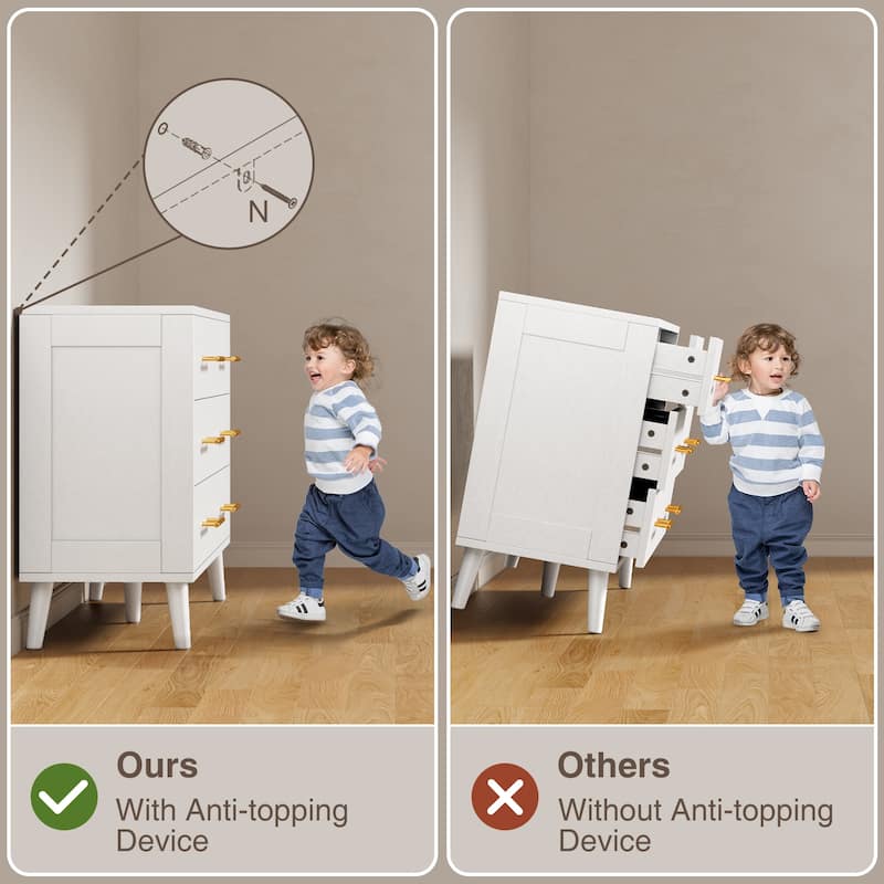 5/6/Chest of Drawers Dresser Modern Drawers with Metal Handles, Wood Storage Dresser for Bedroom, Living Room, Entryway