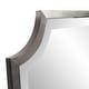 preview thumbnail 4 of 5, Allan Andrews Rectangular Wall Mirror with Scooped Stainless Steel Frame - 24"W x 36"H