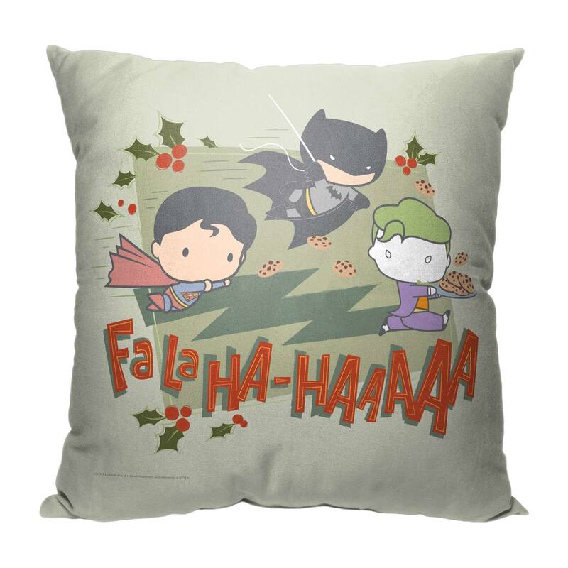 Warner Brothers DC Justice League Fa La Ha 18 Inch Throw Pillow