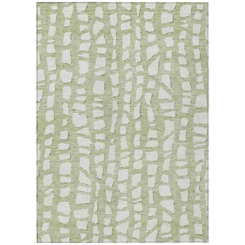 HomeRoots Abstract Transitional Rectangle Outdoor Rug