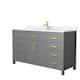 Option Dark Gray, Gold Trim, Carrara Cultured Marble Top