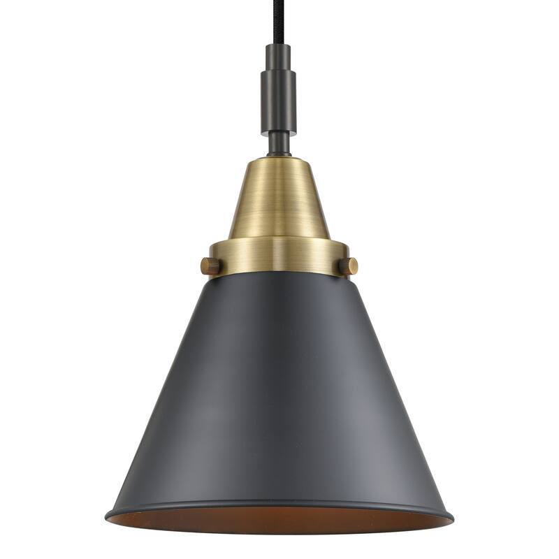 Innovations Lighting 447-1P-M13-BK Appalachian 8" Wide Mini Pendant - Black Antique Brass