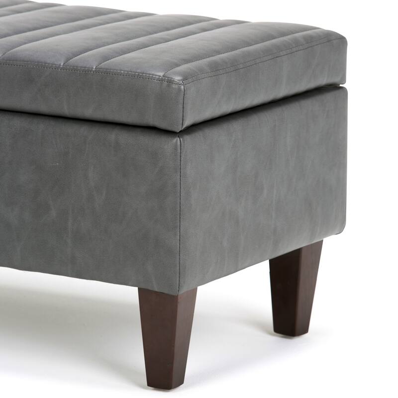 WYNDENHALL Garret 48 inch Wide Contemporary Rectangle Storage Ottoman