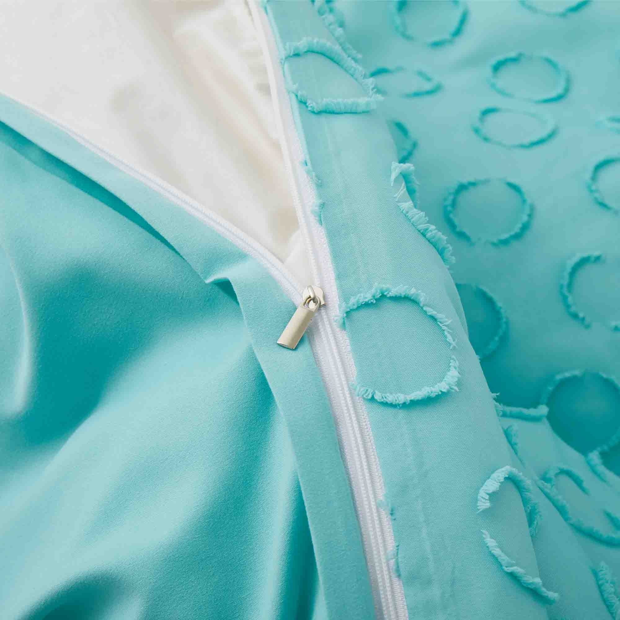 Tufted Clipped Jacquard Geometric Oversized Duvet Cover & - Picture 14 of 127