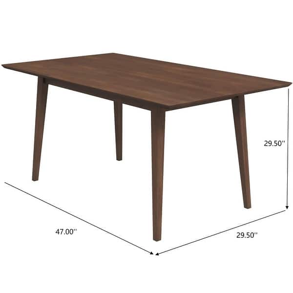 GDFStudio - Mary Modern 47" Rectangular Solid Wood Dining Table with Beveled Edges