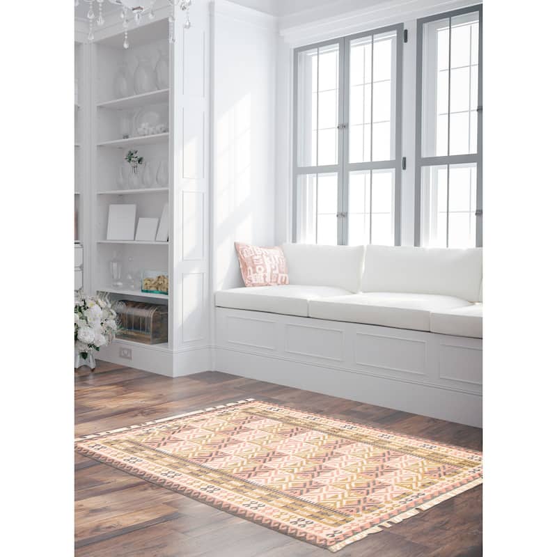 Ankara FW Pink Kilim 5'2" x 7'8" - 5'2 x 7'8