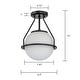 preview thumbnail 10 of 19, Mid-Century Modern 1-Light Dome Semi-Flush Mount Ceiling Light with with Opal Glass Globe Shade - 9.5
