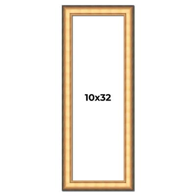 10x32 Frame Gold Plein Aire Solid Wood Picture Frame Width 2 Inches |