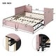 preview thumbnail 13 of 33, Twin Size Upholstered Daybed with Pop up Trundle & Wood Slat Support