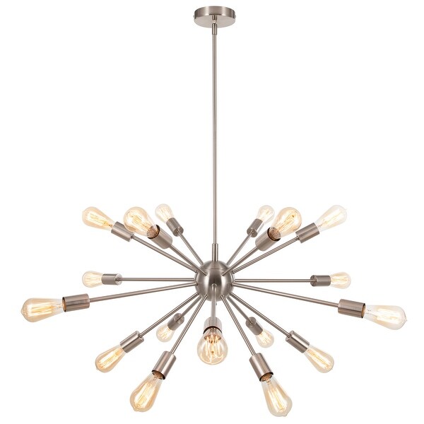 CO-Z Modern 18-Light Sputnik Chandelier Ceiling Light - On