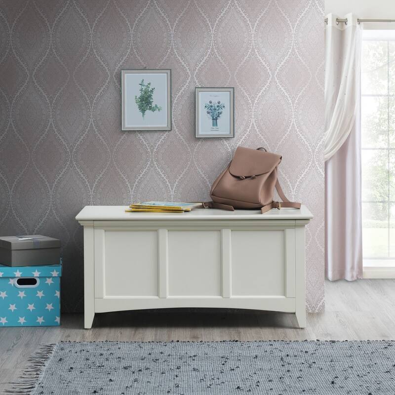 Rectangular Storage Chest - 39" - Antique Cream Finish