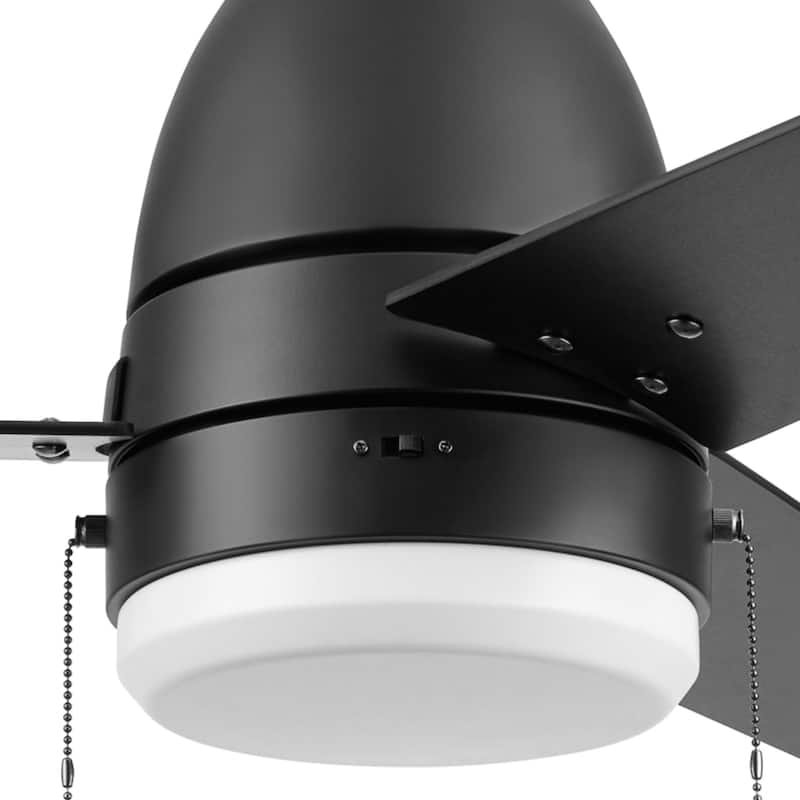 44" Prominence Home Fawn Contemporary Ceiling Fan with LED Light, Dual Finish Blades - 44 Inches