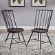 preview thumbnail 8 of 26, Truman High Back Metal and Wood Spindle Dining Chair (Set of 2) by iNSPIRE Q Modern