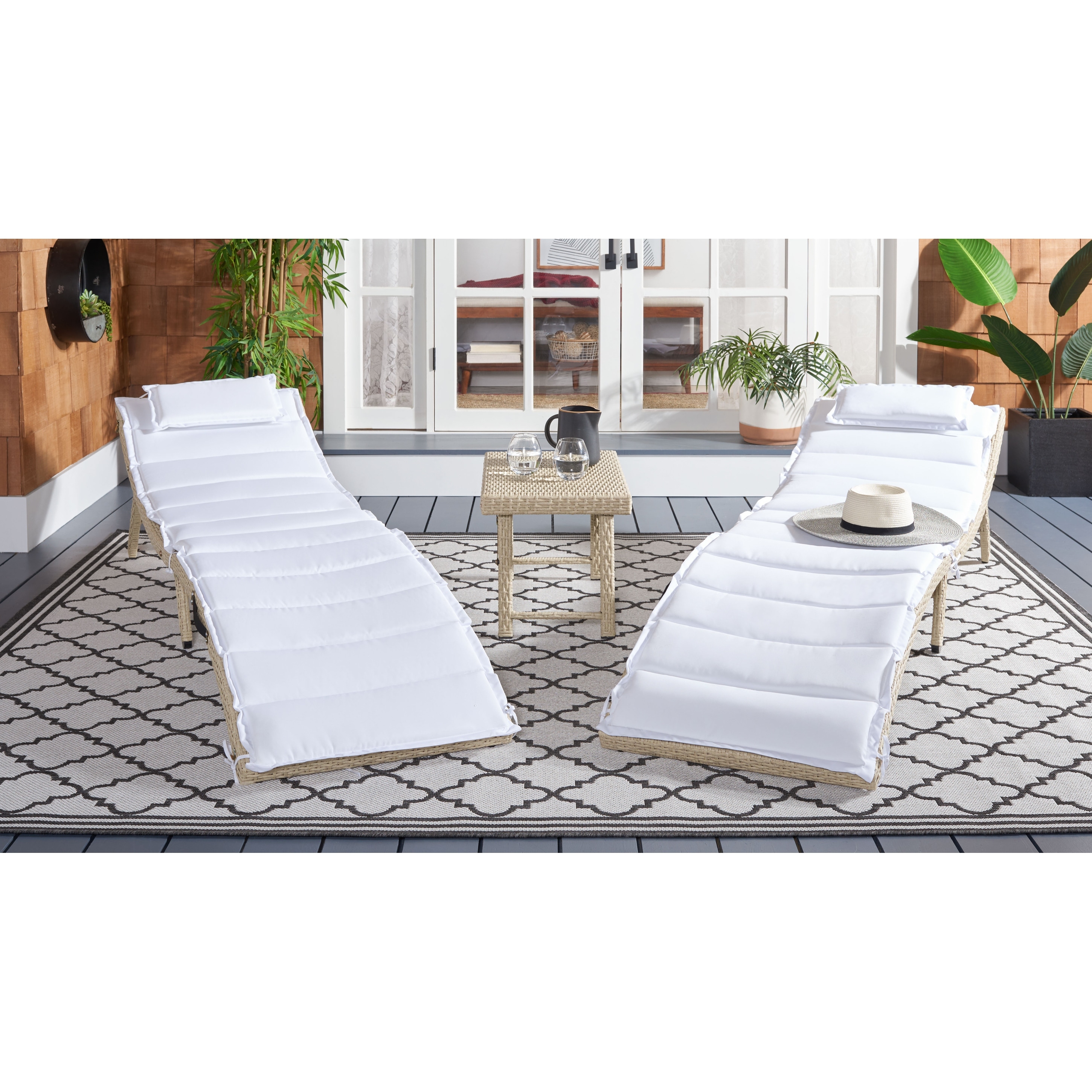 SAFAVIEH Blaguna Modern Steel Chaise Lounge - 83Wx20Dx24H