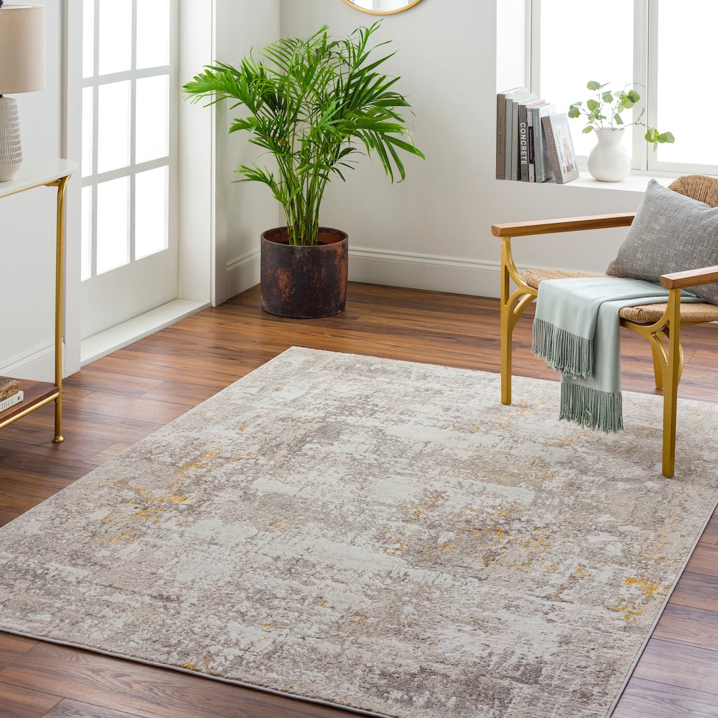 Livabliss Roswell Distressed Modern Abstract Area Rug