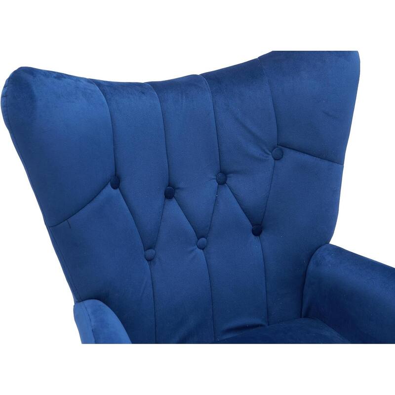 US Pride Furniture Modern Accent Chair with Ergonomic High Wingback Microfiber Upholstered Armchair with Metal Legs