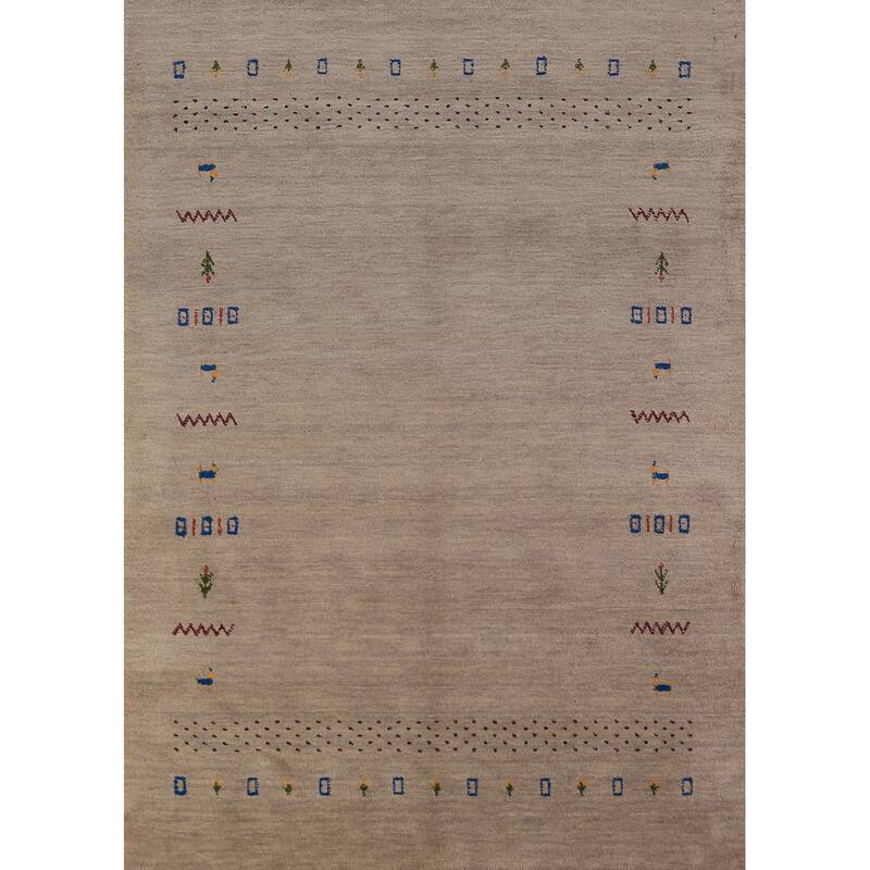Gabbeh Oriental Area Rug Handmade Multi-Color Wool Carpet - 4'9" x 6'6"