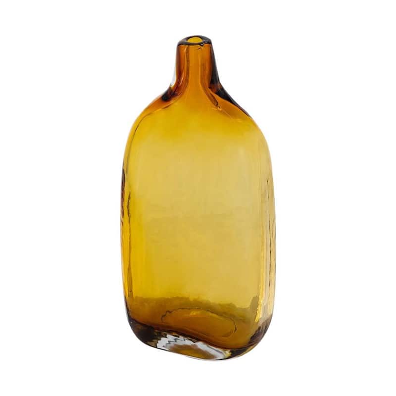 12" Amber Bud Glass Decorative Bottle - 5.50
