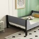 preview thumbnail 11 of 30, Twin Bed with Headboard Safeguards and Built-in Bed-end Book Storage Rack