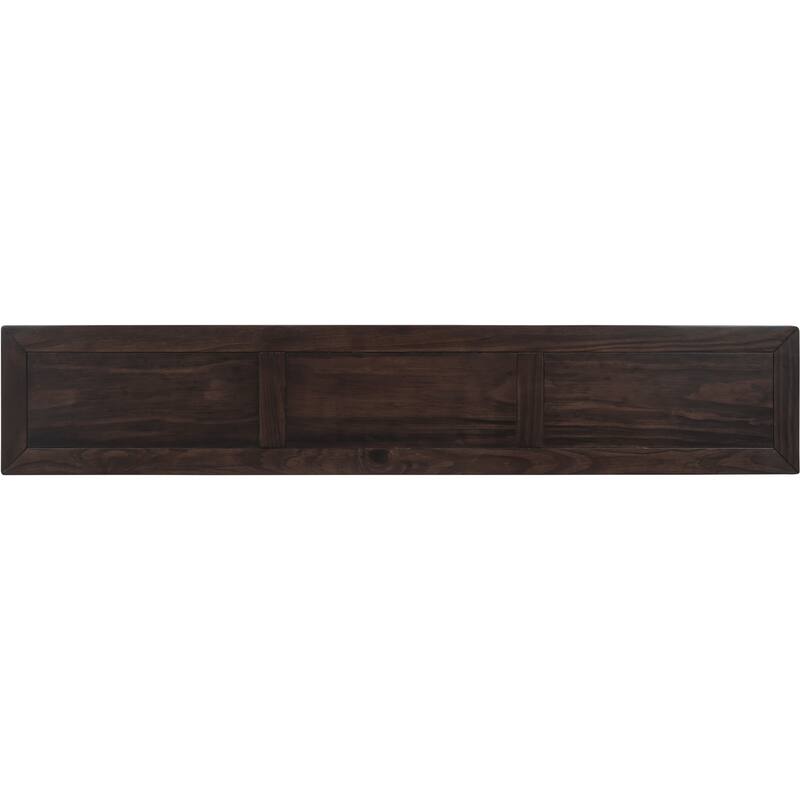 Rustic Entryway Console Table, 60" Long Sofa Table with two Different Size Drawers and Bottom Shelf for Storage