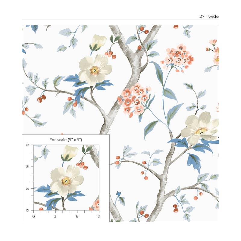 Lillian August Sparrow Haven Embossed Vinyl Unpasted Wallpaper