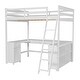 preview thumbnail 9 of 32, Full Size Loft Bed with U-shaped Desk,Drawers and Storage Shelves