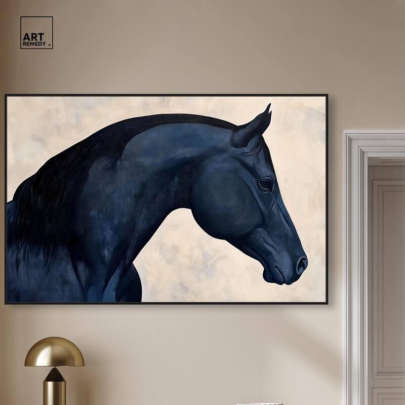 Blue Horse II Canvas by Art Remedy