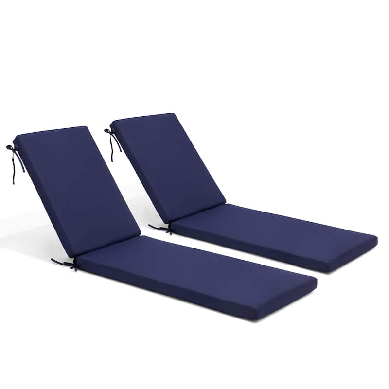 Pellebant Outdoor Patio Chaise Lounge Cushion - 2PC-80" - Navy Blue