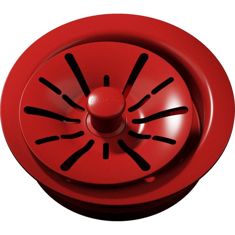 Elkay Quartz Perfect Drain 3-1/2" Polymer Disposer Flange with Removable Basket Strainer and Rubber Stopper
