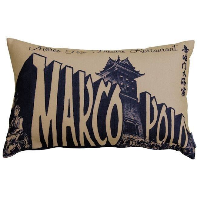 Marco Polo Theatre Restaurant 12x20 Throw Pillow