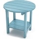 preview thumbnail 8 of 11, WINSOON All Weather HIPS Outdoor Side Tables 2-Tier Adirondack Tables End Tables Baby Blue