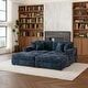 preview thumbnail 41 of 131, Oversized Chenille Modular Sectional Sofa Conversation Set with 2 Ottomans