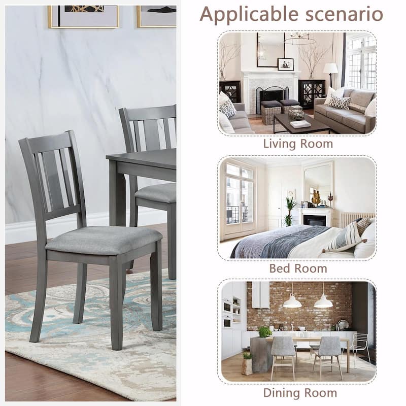 Set of 4 Counter Height Dining Chairs with Padded Seats