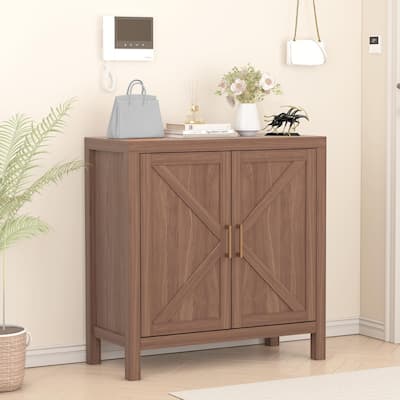 Sideboard Kitchen Storage Cabinet, Wooden Buffet Cabinet with Adjustable Shelves