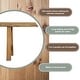 preview thumbnail 6 of 6, Artissance 43"L Natural Wood Indoor Outdoor Small Noodle Bench, Entryway Hallway Patio Seating