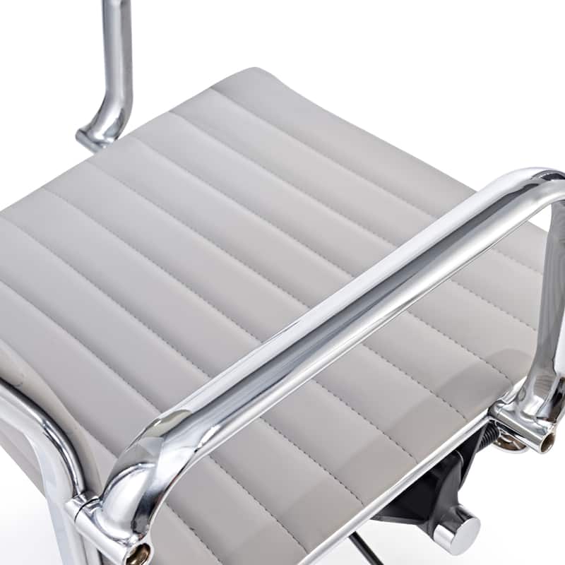 CAROCC Ribbed Computer Desk Office PU Chair Height Adjustable - N/A