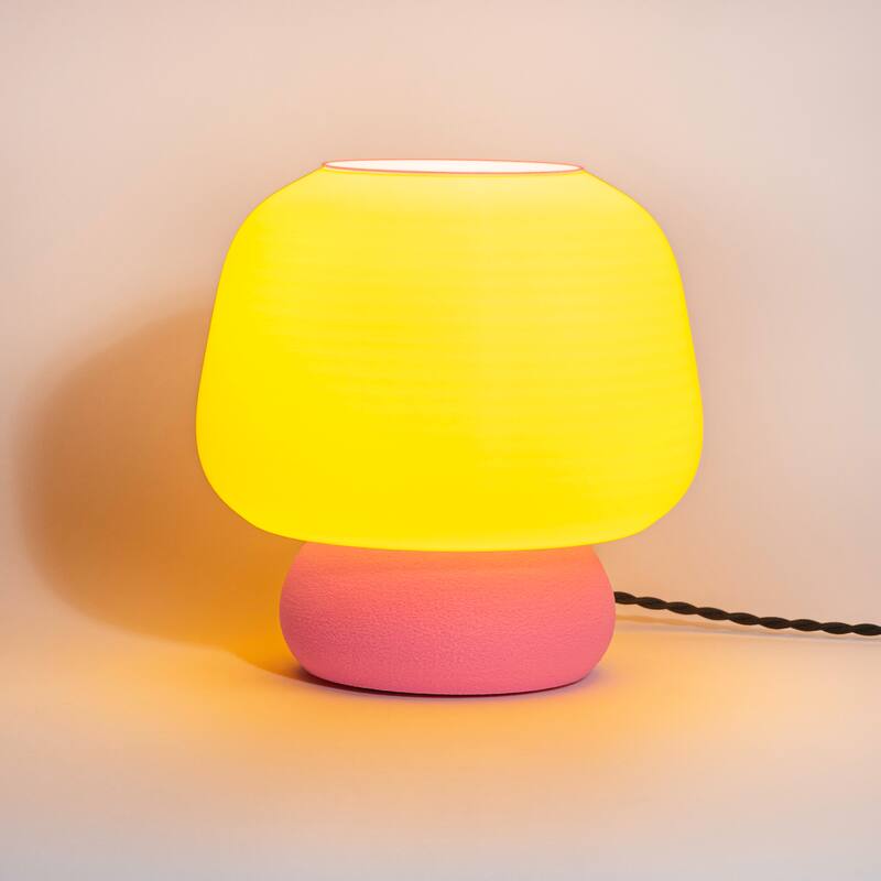 Mushroom 10" Dimmable LED Table Lamp, 3D Printed PLA, By JONATHAN Y