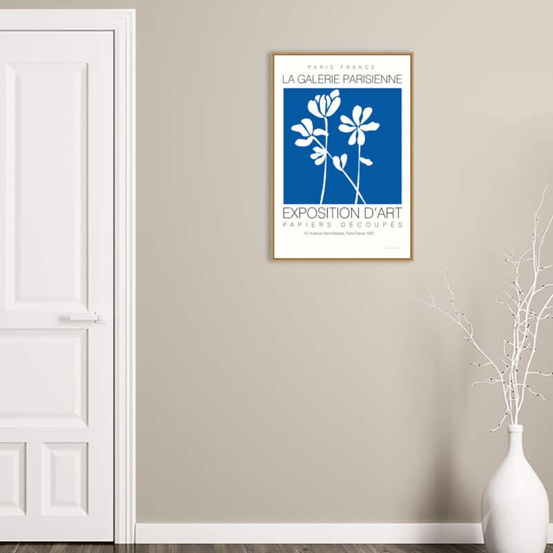 Fleurs de Matisse II by Mercedes Lopez Charro Framed Canvas Wall Art Print - Sylvie Maple