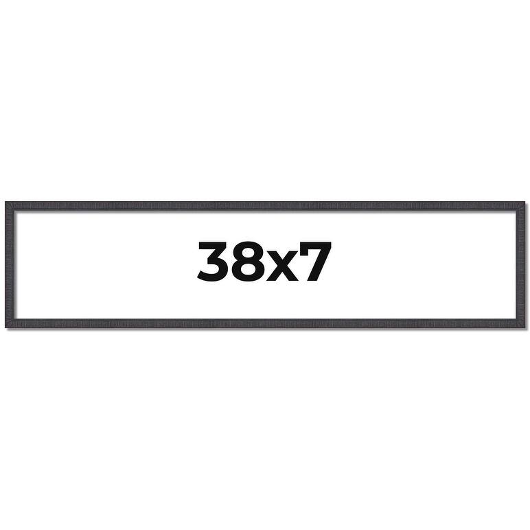 38x7 Frame Brown Solid Wood Picture Frame - Complete Modern Photo