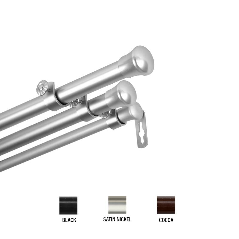 InStyleDesign End Cap 13/16" Triple Curtain Rod